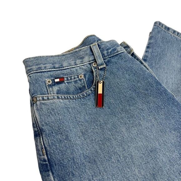 Tommy Hilfiger Y2K light wash boyfriend crop jeans size 8 - Picture 9 of 13